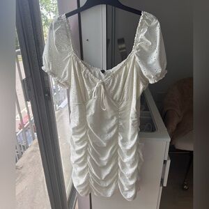 H&M Gathered Eyelet Dress